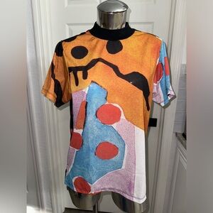 Adidas t shirt with geometric design size medium